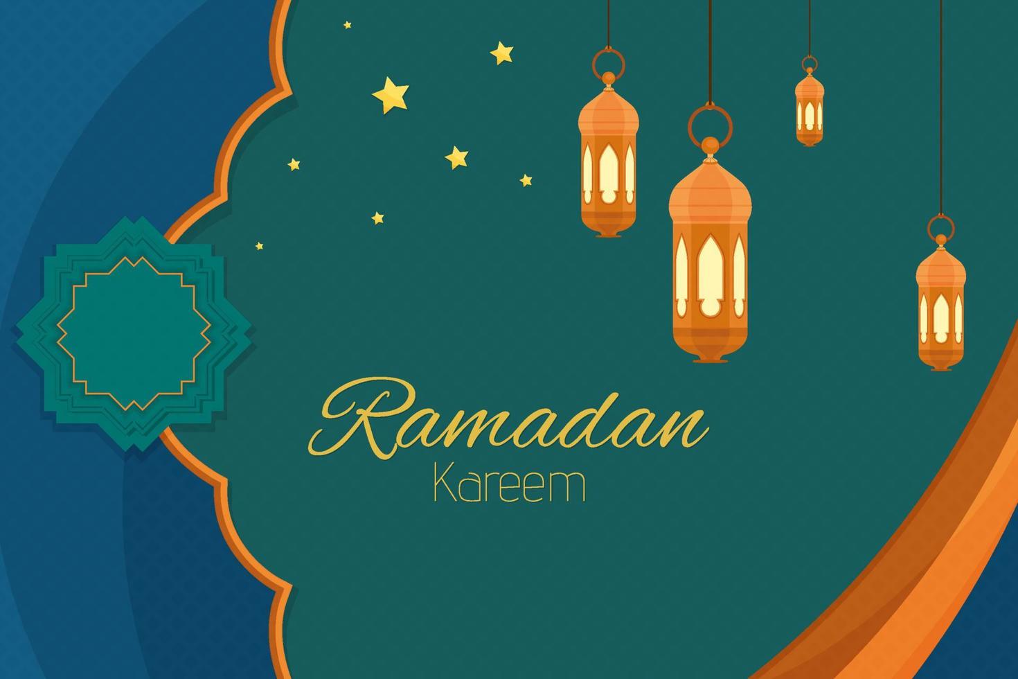 fundo islâmico ramadan kareem com elemento vetor