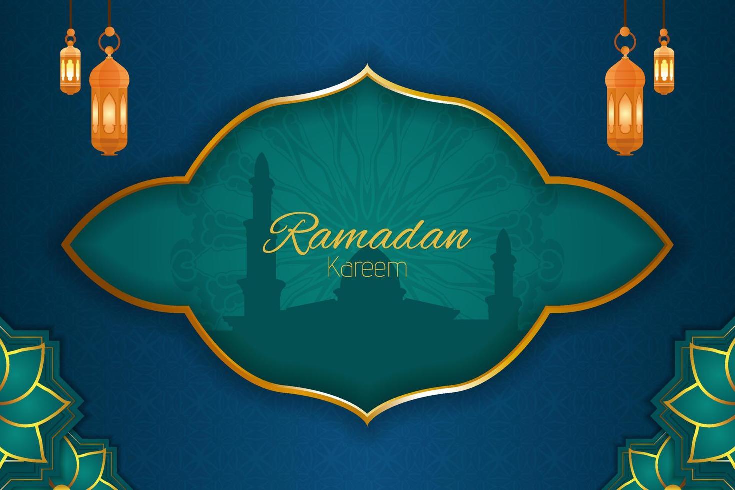 fundo islâmico ramadan kareem com elemento vetor