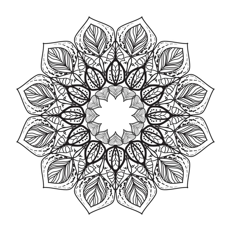 padrão circular em forma de mandala com a arte mais recente vetor