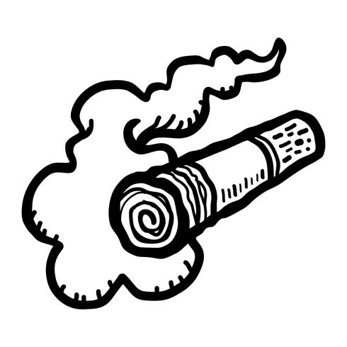 Ilustração do vetor de fumar cigarro