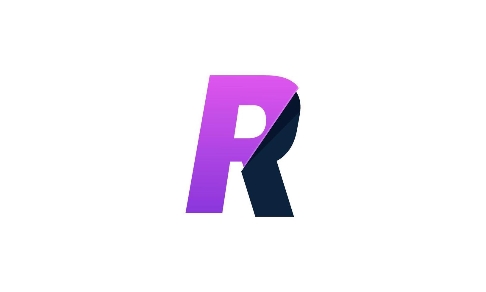 estoque vetor abstrato inicial r gradiente cor modelo de design de logotipo material design plano