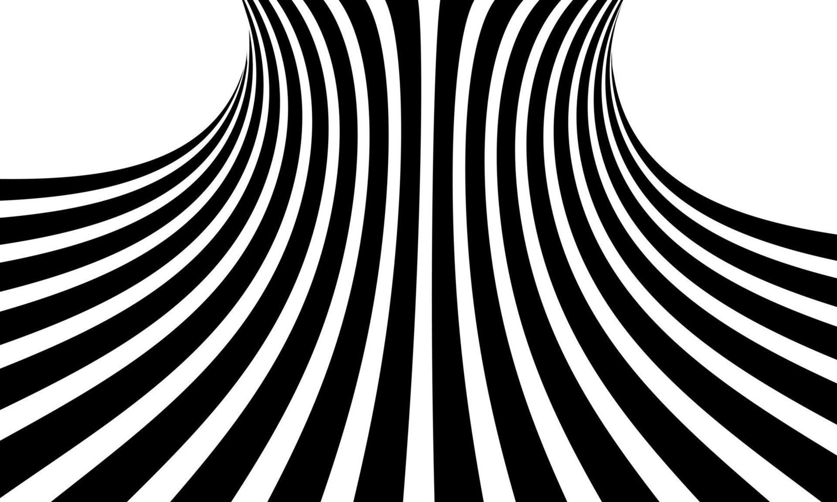 ilustração de fundo abstrato padrão de design preto e branco com ilusão de ótica abstrato geométrico vetor