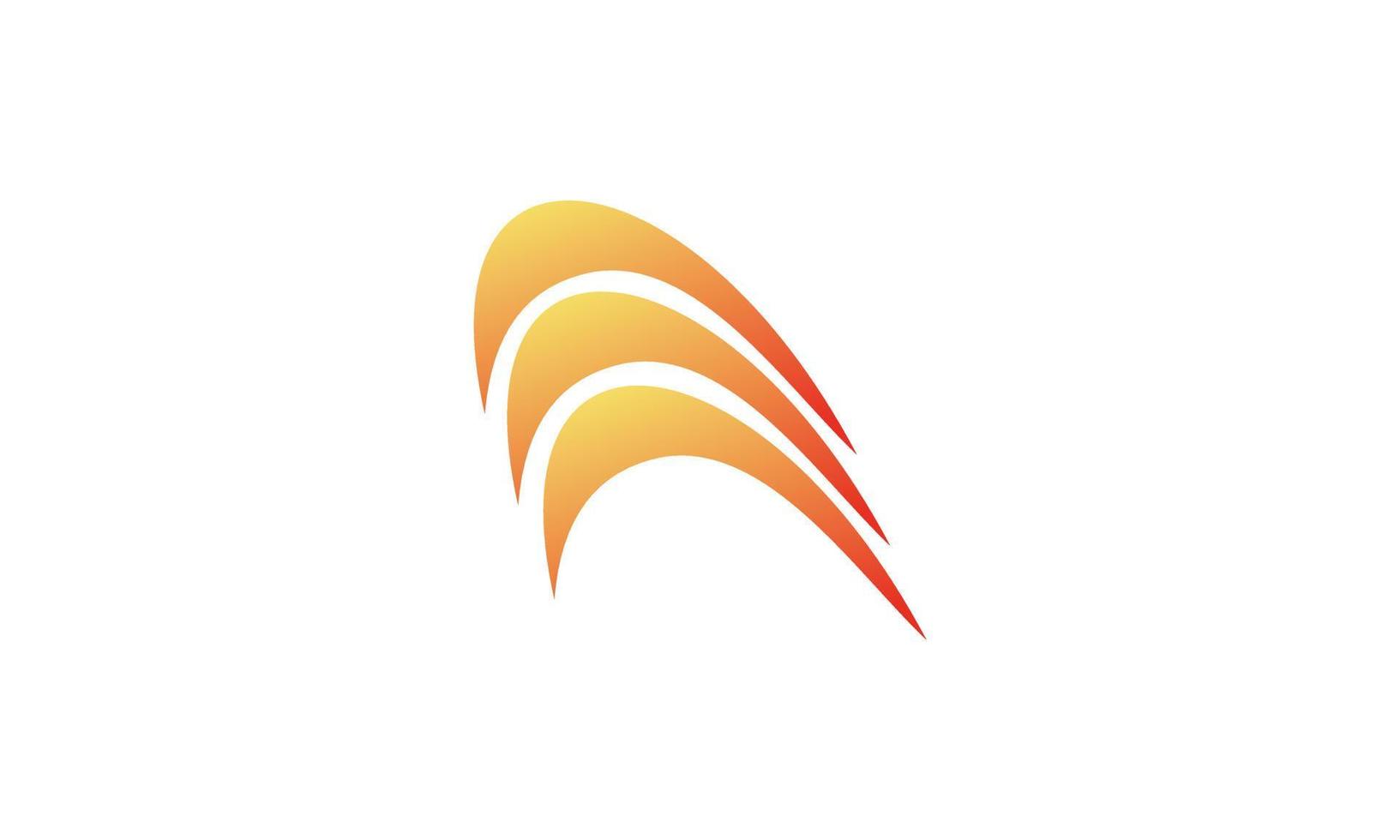 logotipo abstrato simples para finanças ou empresa com estilo de fita em cor gradiente vetor