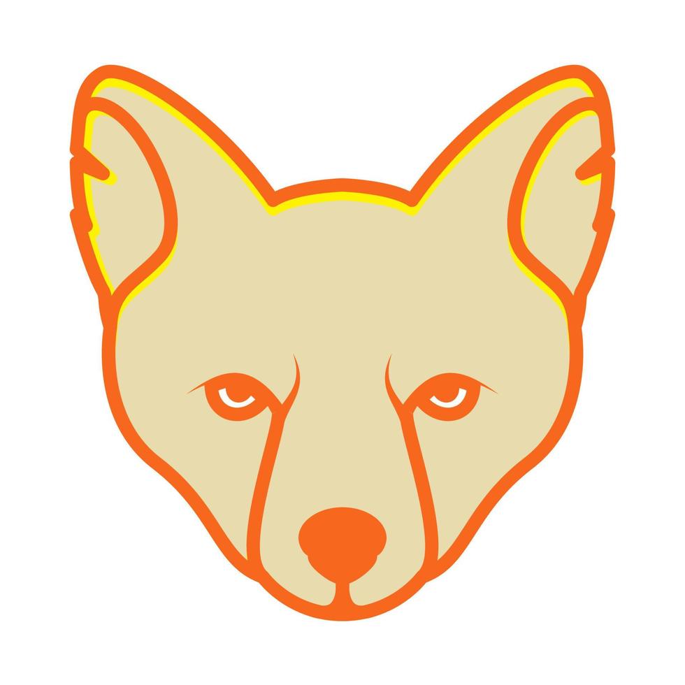 cabeça raposa logotipo abstrato símbolo ícone vetor design gráfico ilustração