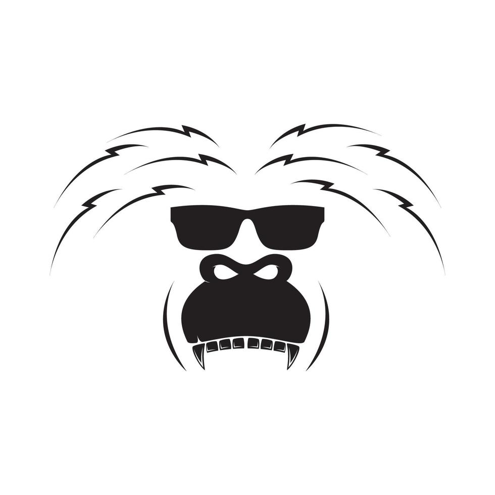 Macaco de cauda com óculos de sol design de logotipo vetor gráfico símbolo ícone sinal ilustração ideia criativa