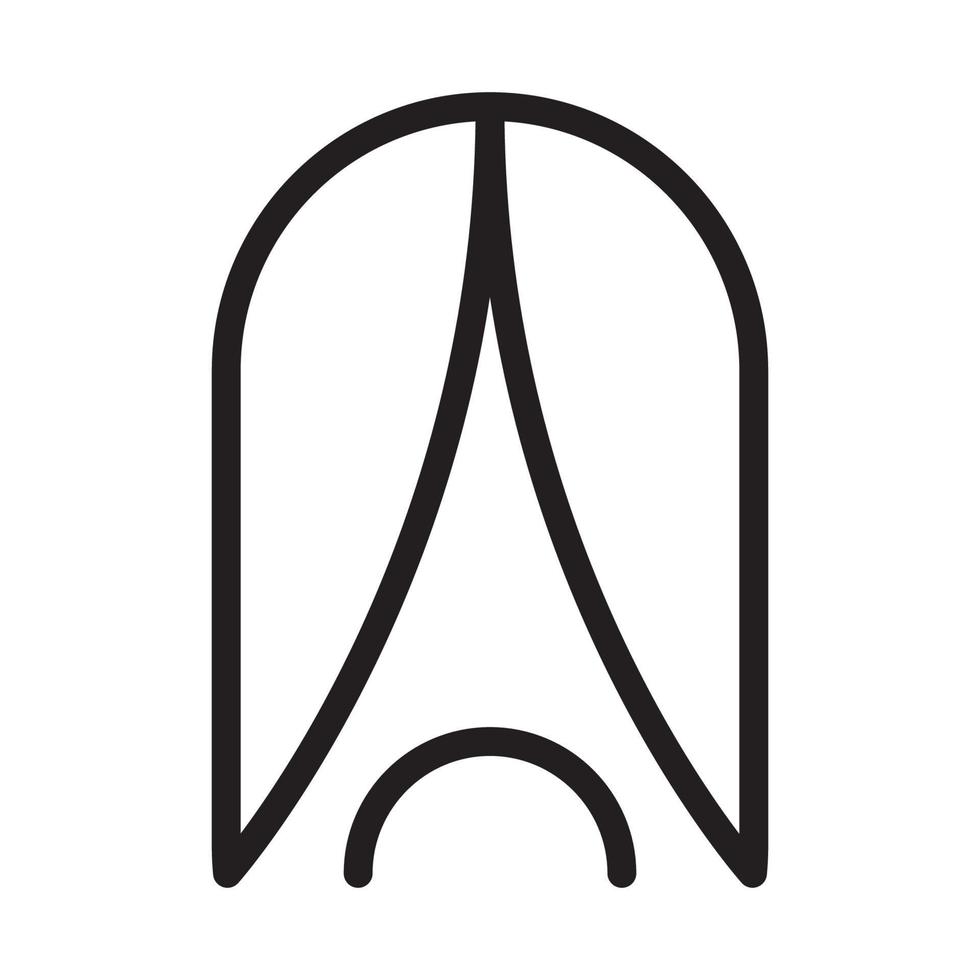 monolines eiffel paris torre logotipo vetor símbolo ícone design ilustração