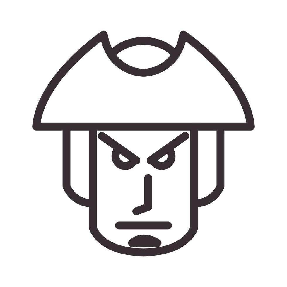 linhas de cabeça japão guerreiro logotipo vetor símbolo ícone design ilustração