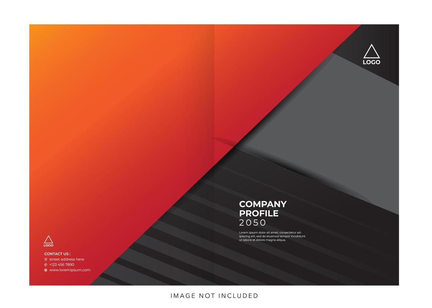 capa do perfil da empresa corporativa vetor