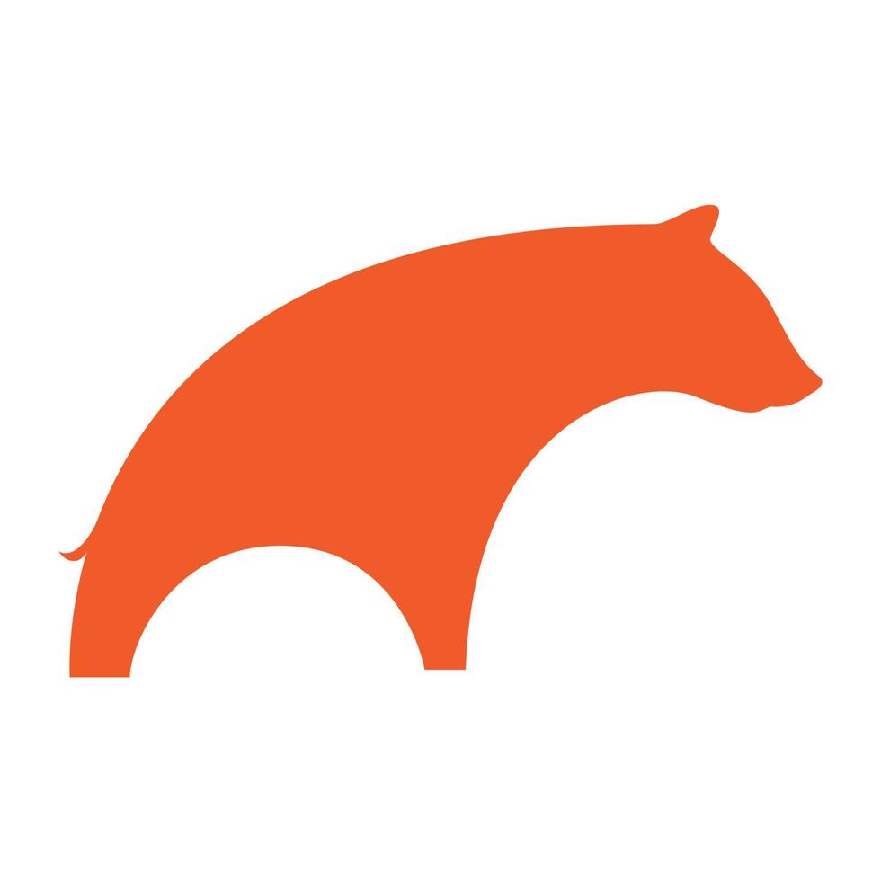design de ilustração de ícone de vetor de logotipo de hiena geométrica de forma moderna