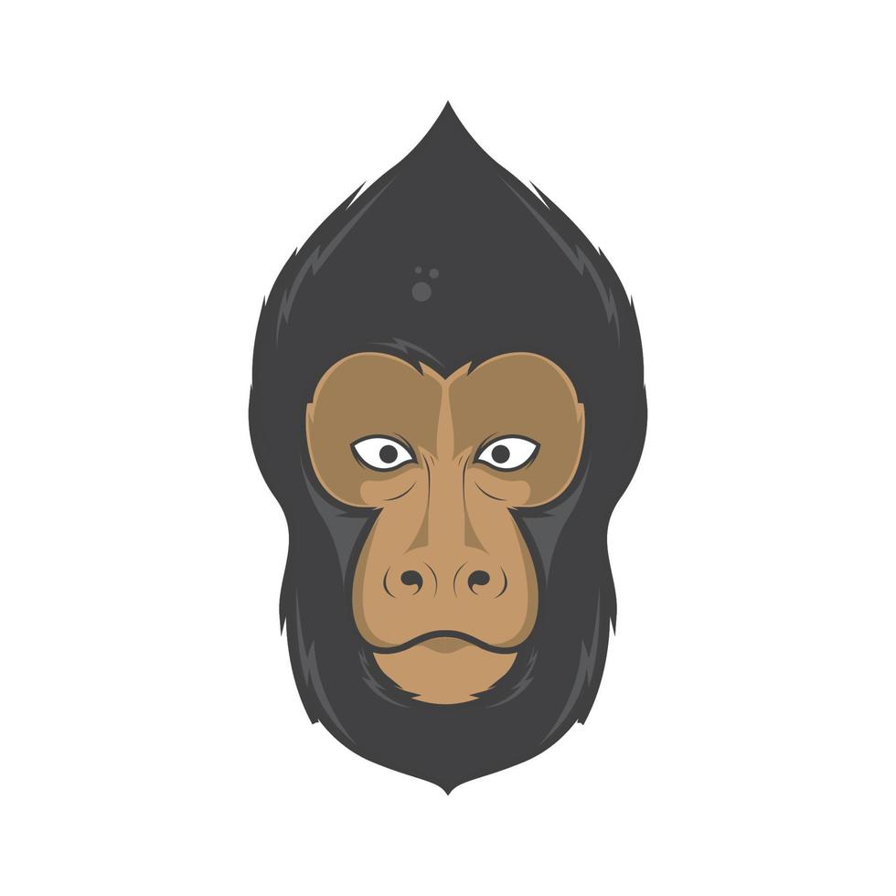 rosto animal celebes macaco com crista logotipo design gráfico vetorial símbolo ícone sinal ilustração ideia criativa vetor