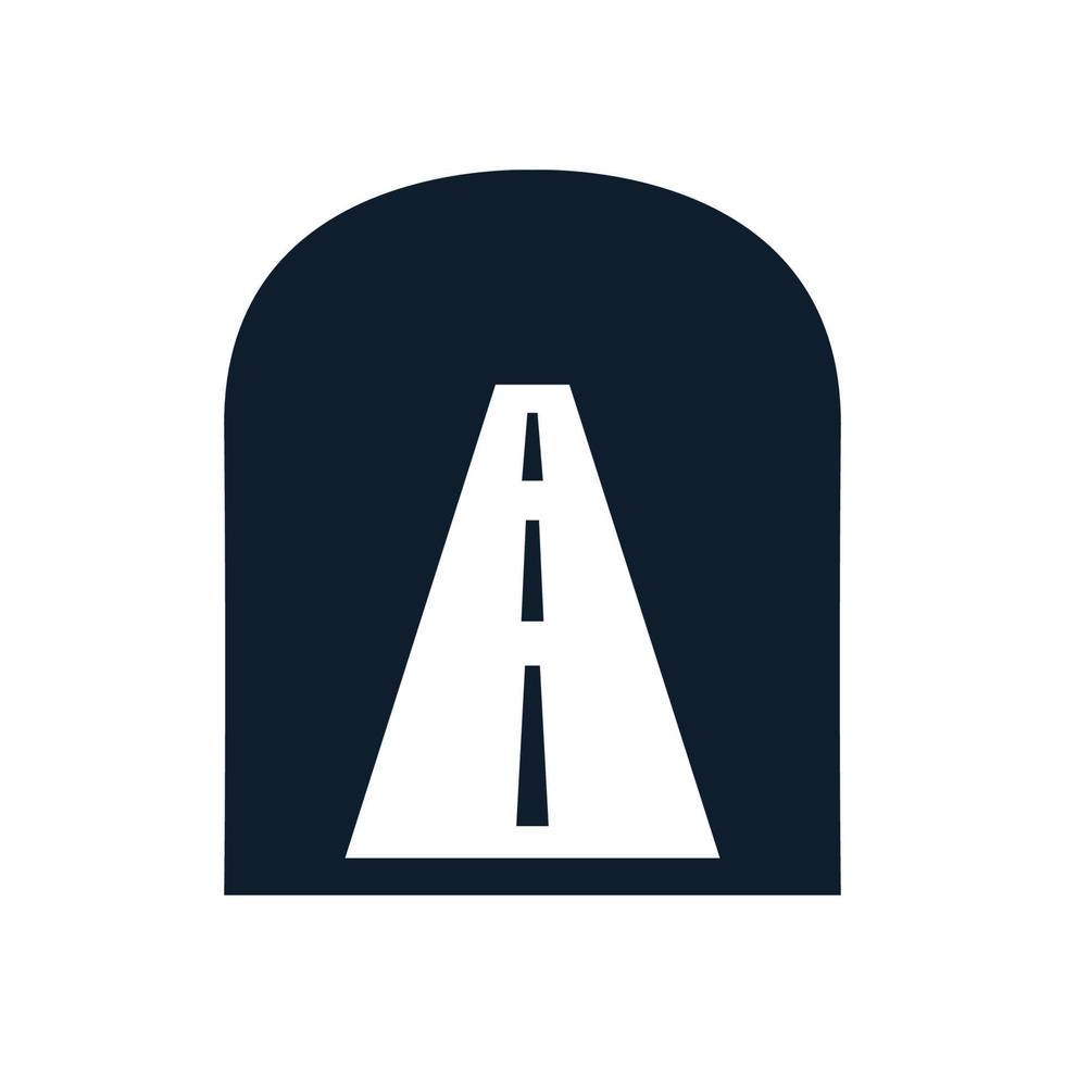 design de ícone de vetor de logotipo de transporte rodoviário de túneis