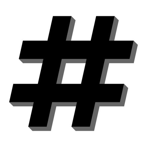 Ícone de vetor de hashtag