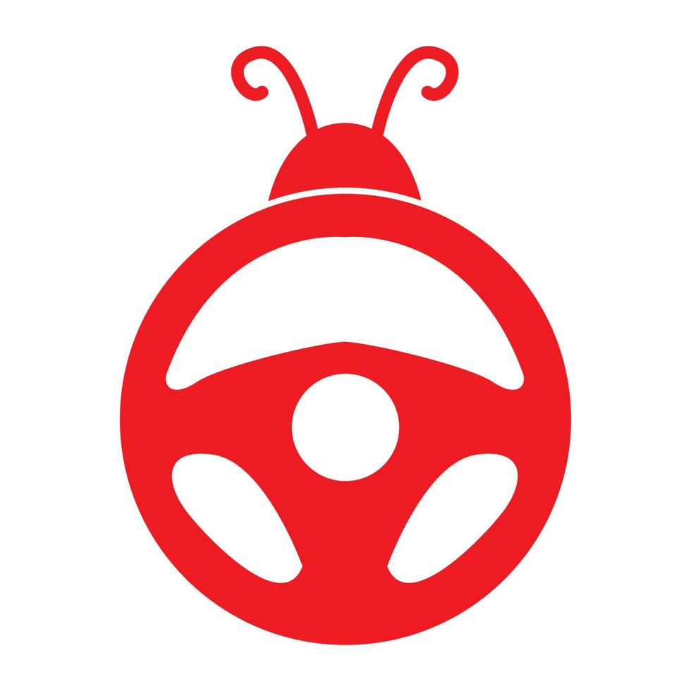 volante com logotipo de bug vector símbolo ícone design ilustração gráfica