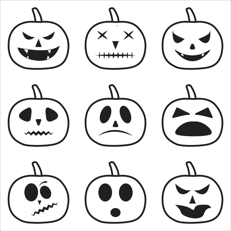 Rostos Assustadores E Engraçados De Abóbora Ou Fantasma De Halloween PNG ,  Emoções De Abóboras, Assustador E Divertido Feliz, Noite De Halloween PNG  Imagem para download gratuito