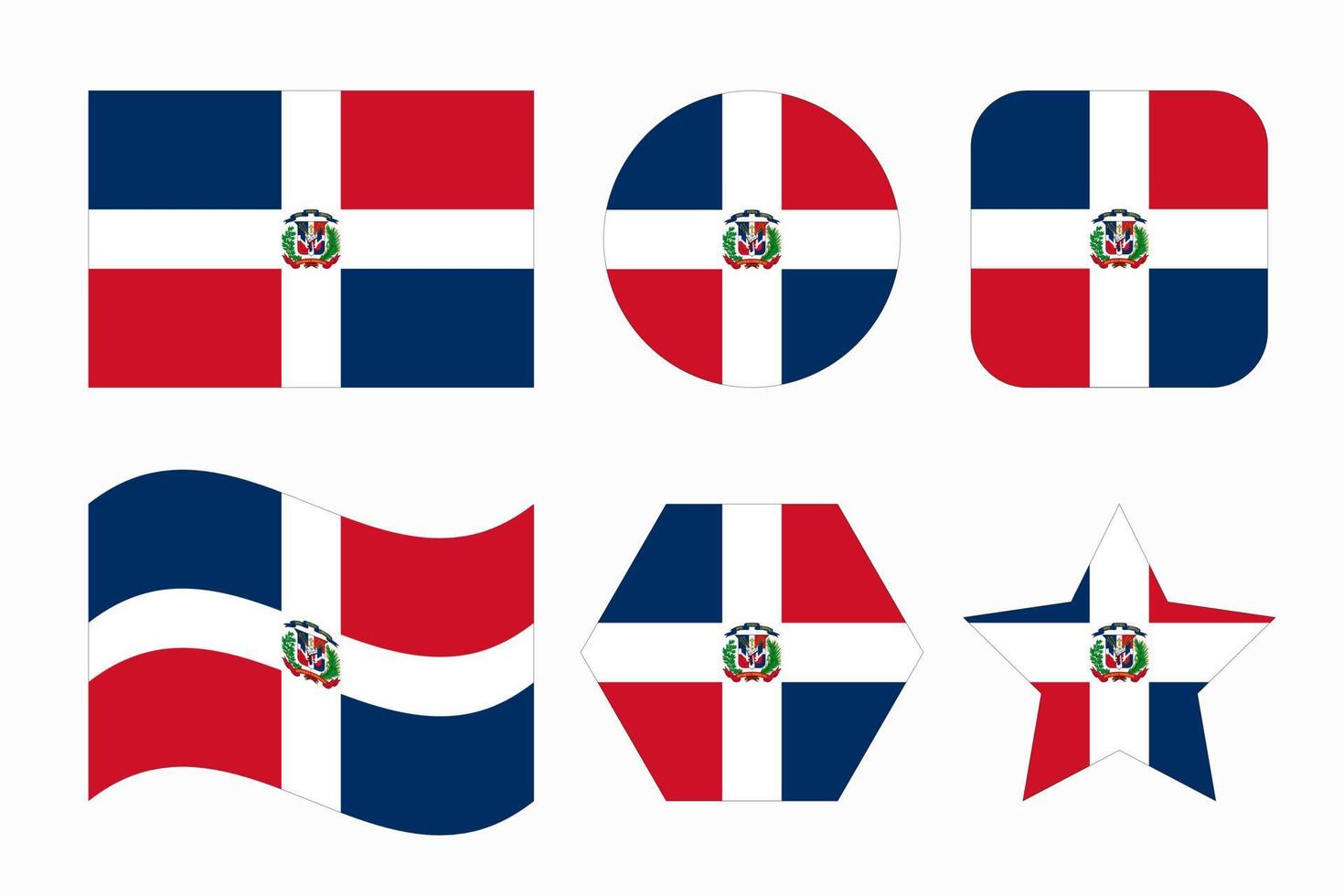 ilustração simples de bandeira da república dominicana para o dia da independência ou eleição vetor