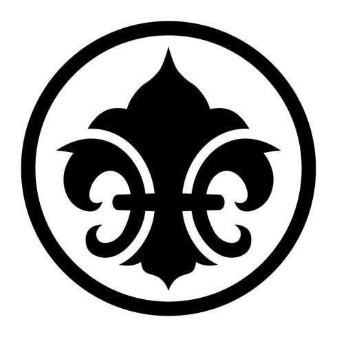 Símbolo da flor de lis vetor