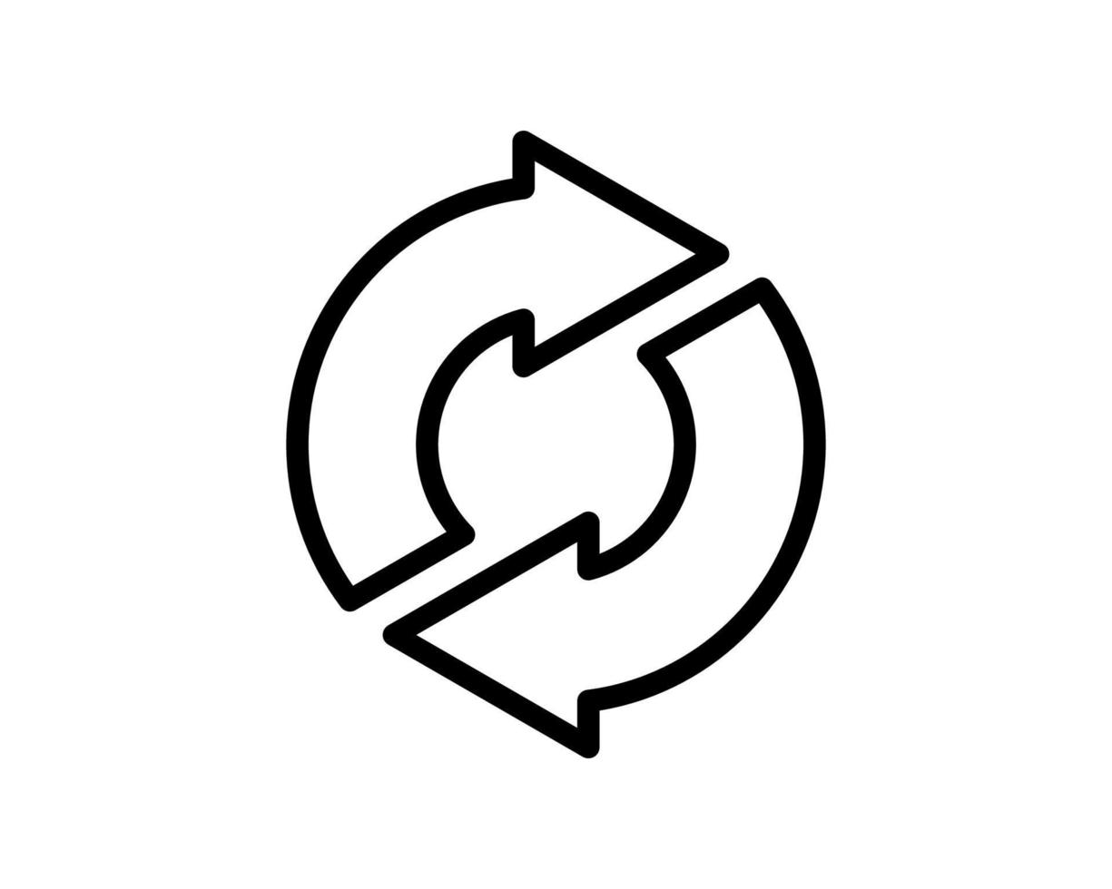 ícone de câmbio em estilo plano moderno. símbolo reverso para o design do seu site, logotipo, aplicativo, ui vector eps 10.