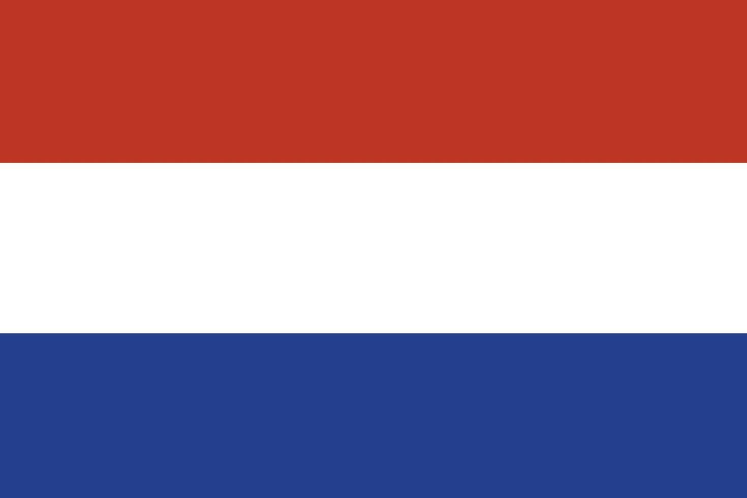 bandeira holandesa. cores e proporções oficiais. bandeira nacional da Holanda. vetor