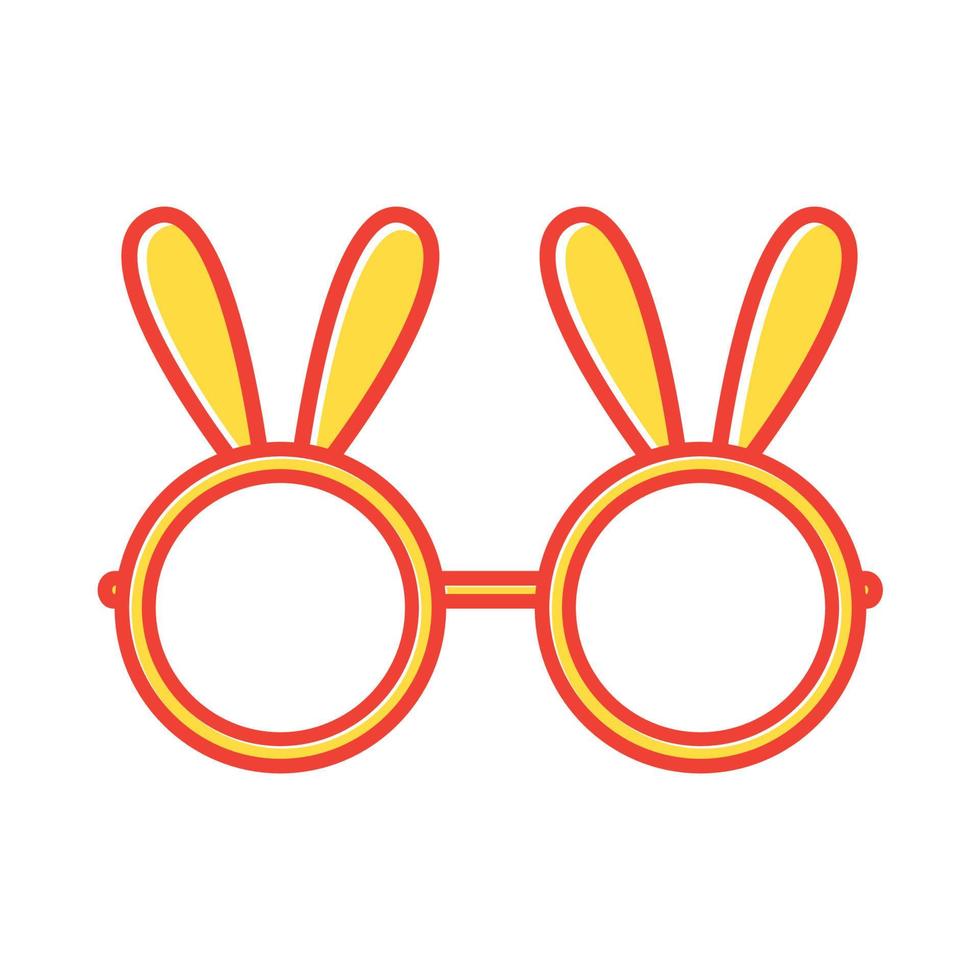 orelha de coelho óculos de sol logotipo símbolo vetor ícone design gráfico ilustração