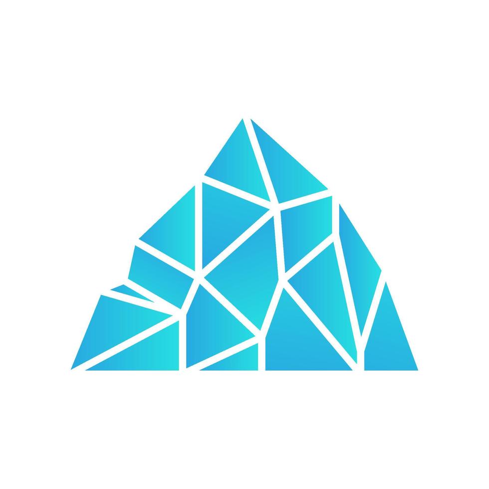 abstrato iceberg azul colorido logotipo símbolo ícone vetor design gráfico ilustração ideia criativa