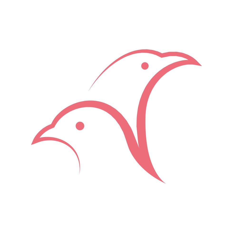 linha contínua pássaro pomba falcão logotipo símbolo ícone vetor design gráfico ilustração ideia criativa