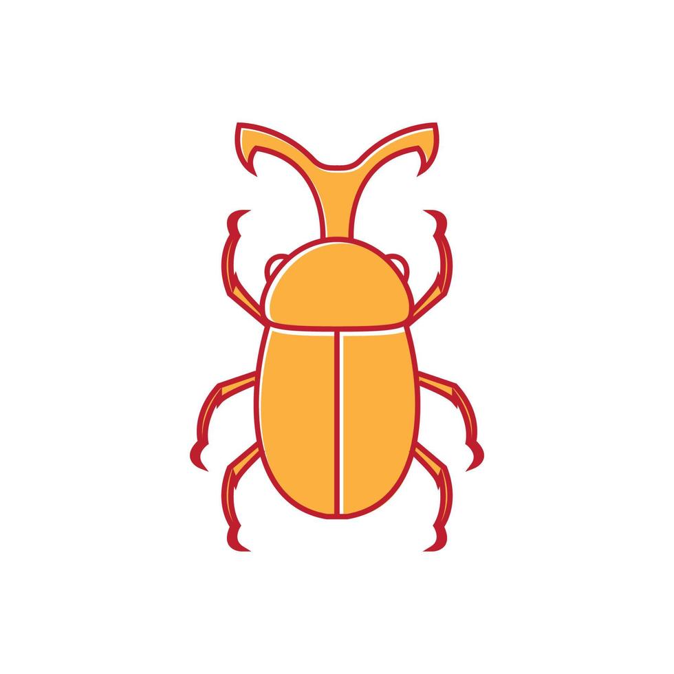 animal inseto laranja besouro logotipo design vetor ícone símbolo ilustração