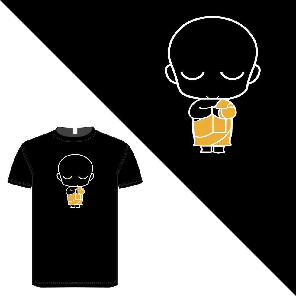design de camiseta de cor preta sobre silhueta e montanha vetor