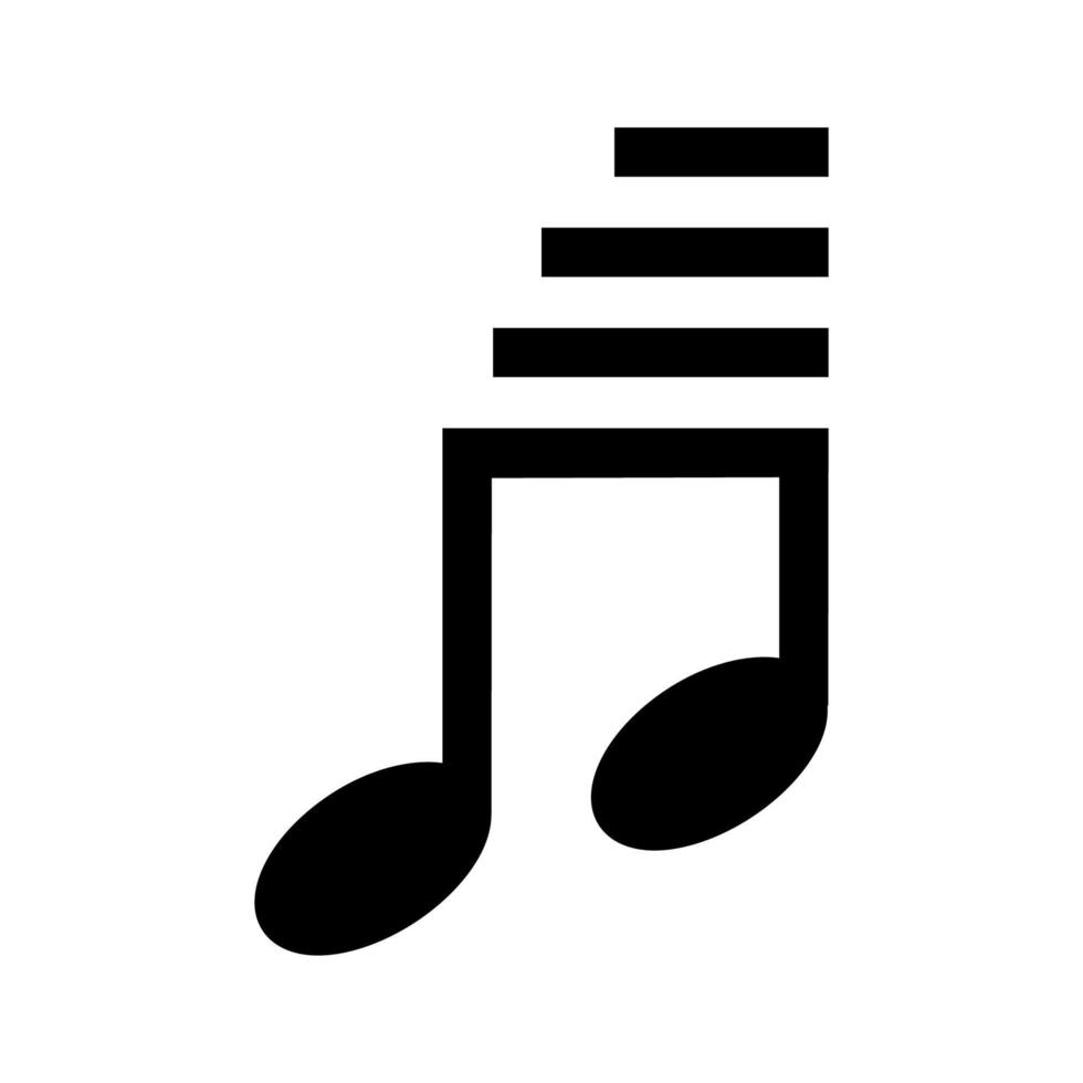 notas musicais com ilustração de design de ícone de símbolo de vetor de logotipo de escadas