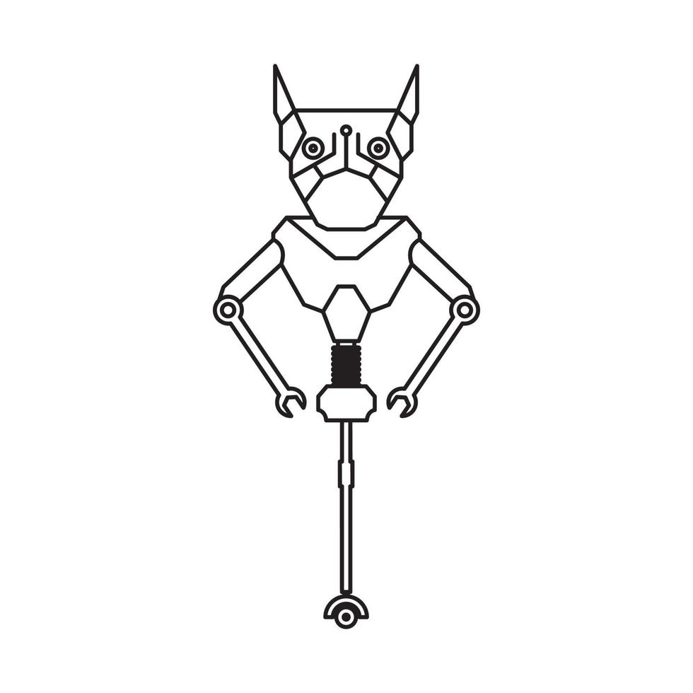 ferramentas automotivas robôs linhas logotipo símbolo ícone vetor design gráfico ilustração