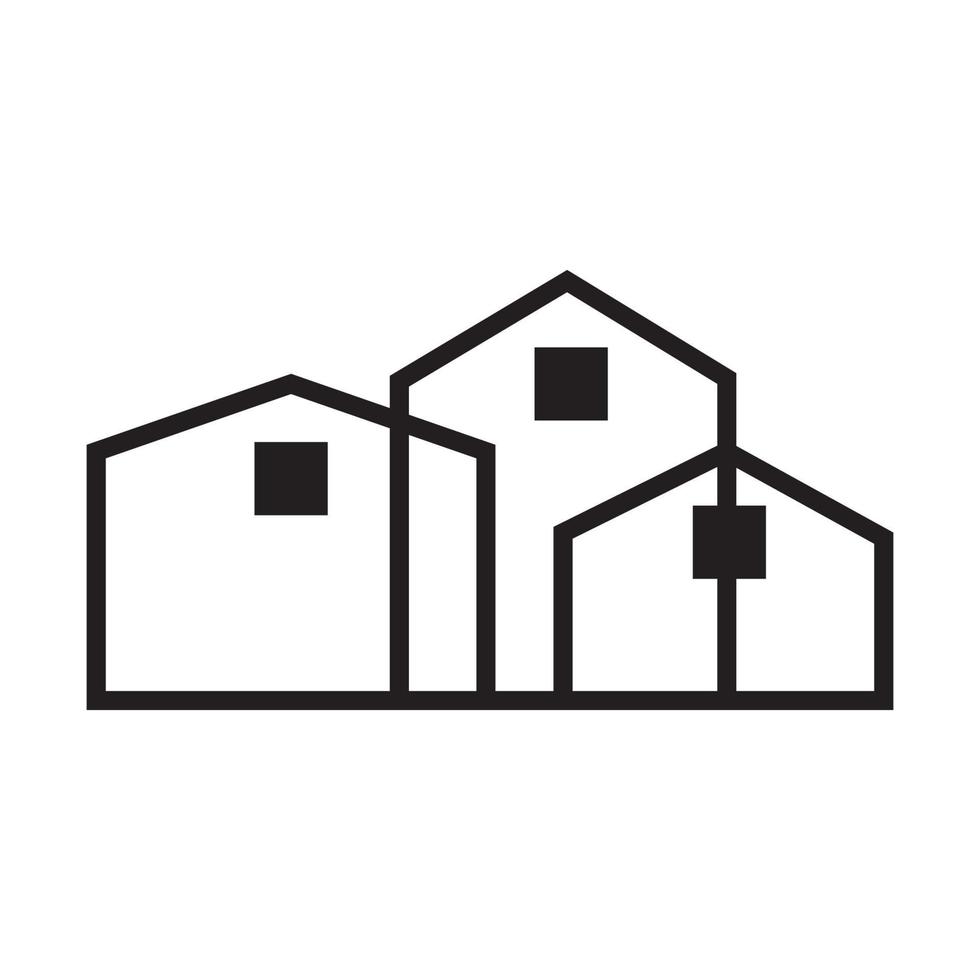 linha três logotipo do grupo doméstico símbolo ícone vetor design gráfico ilustração ideia criativa