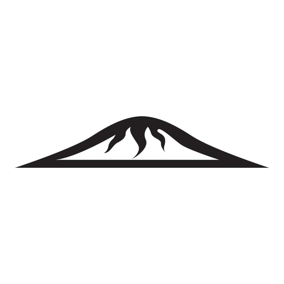 vista panorâmica montanha silhueta design de logotipo vetor gráfico símbolo ícone sinal ilustração ideia criativa