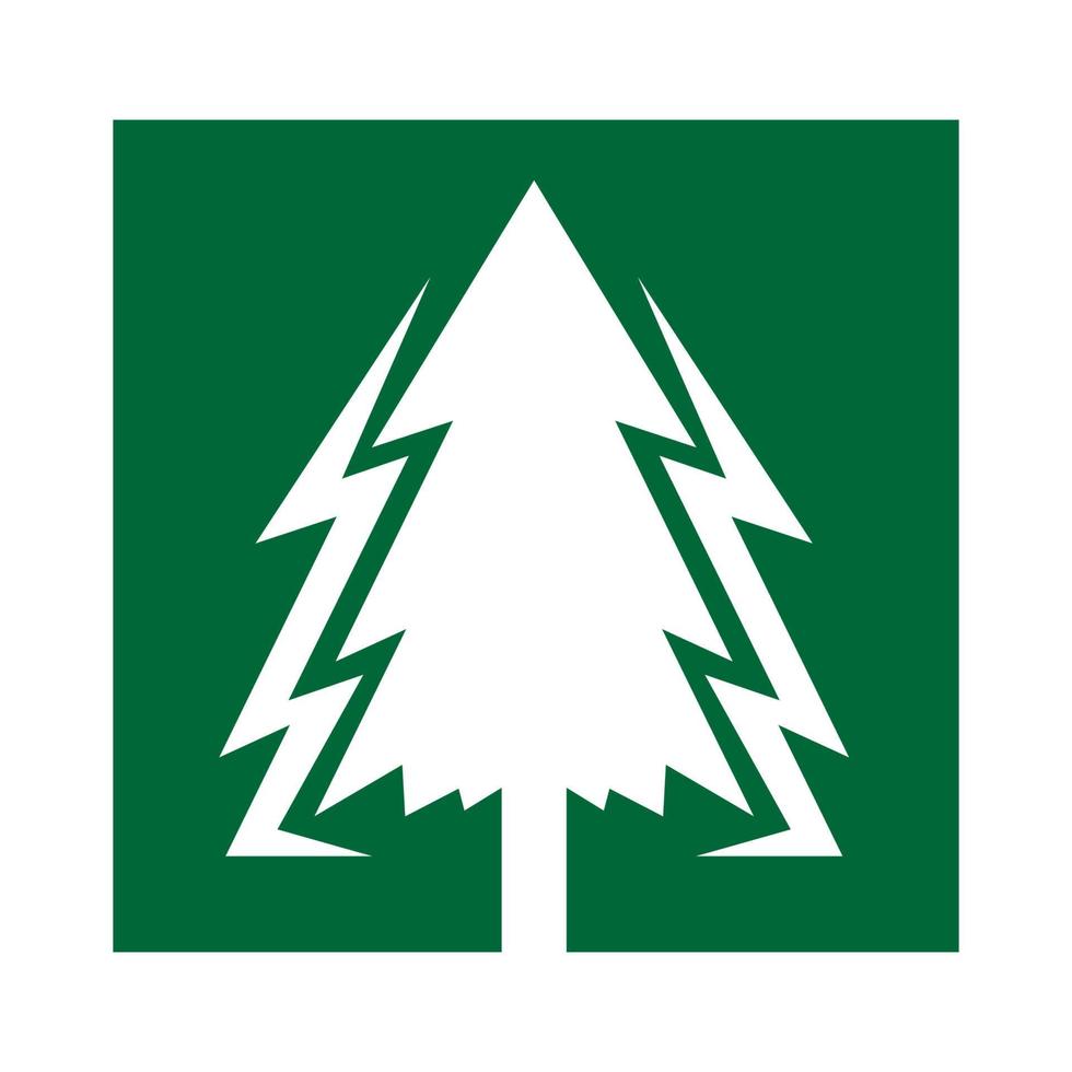 espaço negativo pinheiro logotipo símbolo vetor ícone ilustração design gráfico