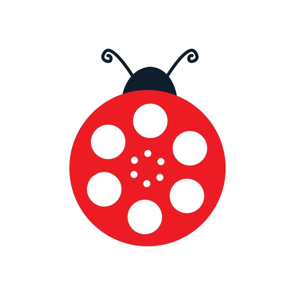 inseto animal inseto com design de ilustração de ícone de vetor de logotipo de filme
