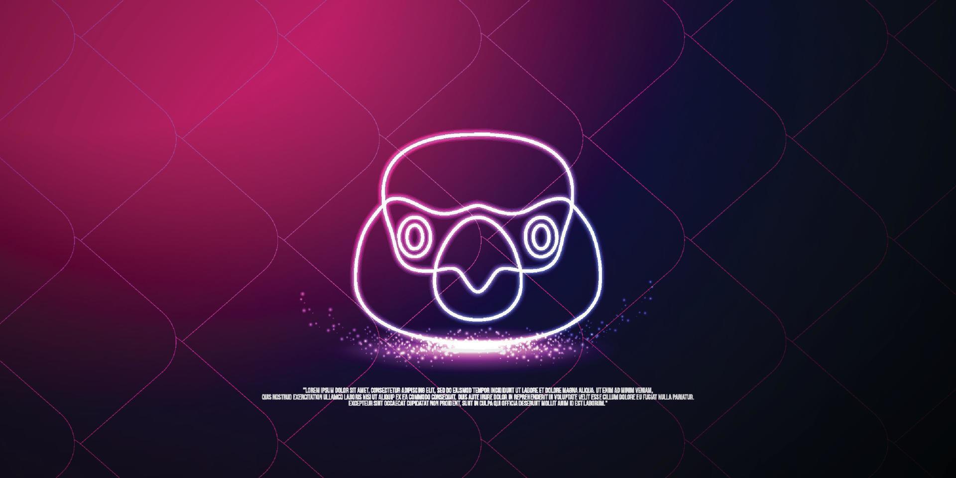 conceito digital animal, design de estilo de partículas. estrutura de conexão leve de wireframe, banner, logotipo, etiqueta e pôster, ilustração vetorial vetor