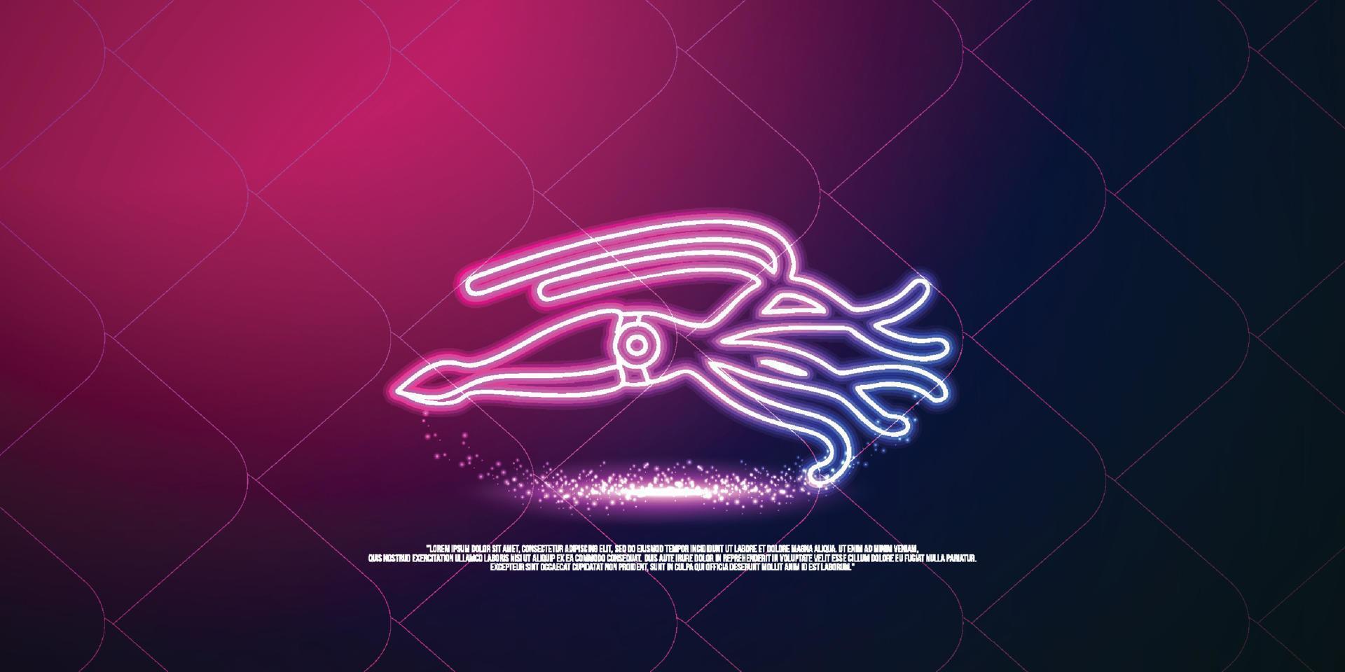 conceito digital animal, design de estilo de partículas. estrutura de conexão leve de wireframe, banner, logotipo, etiqueta e pôster, ilustração vetorial vetor