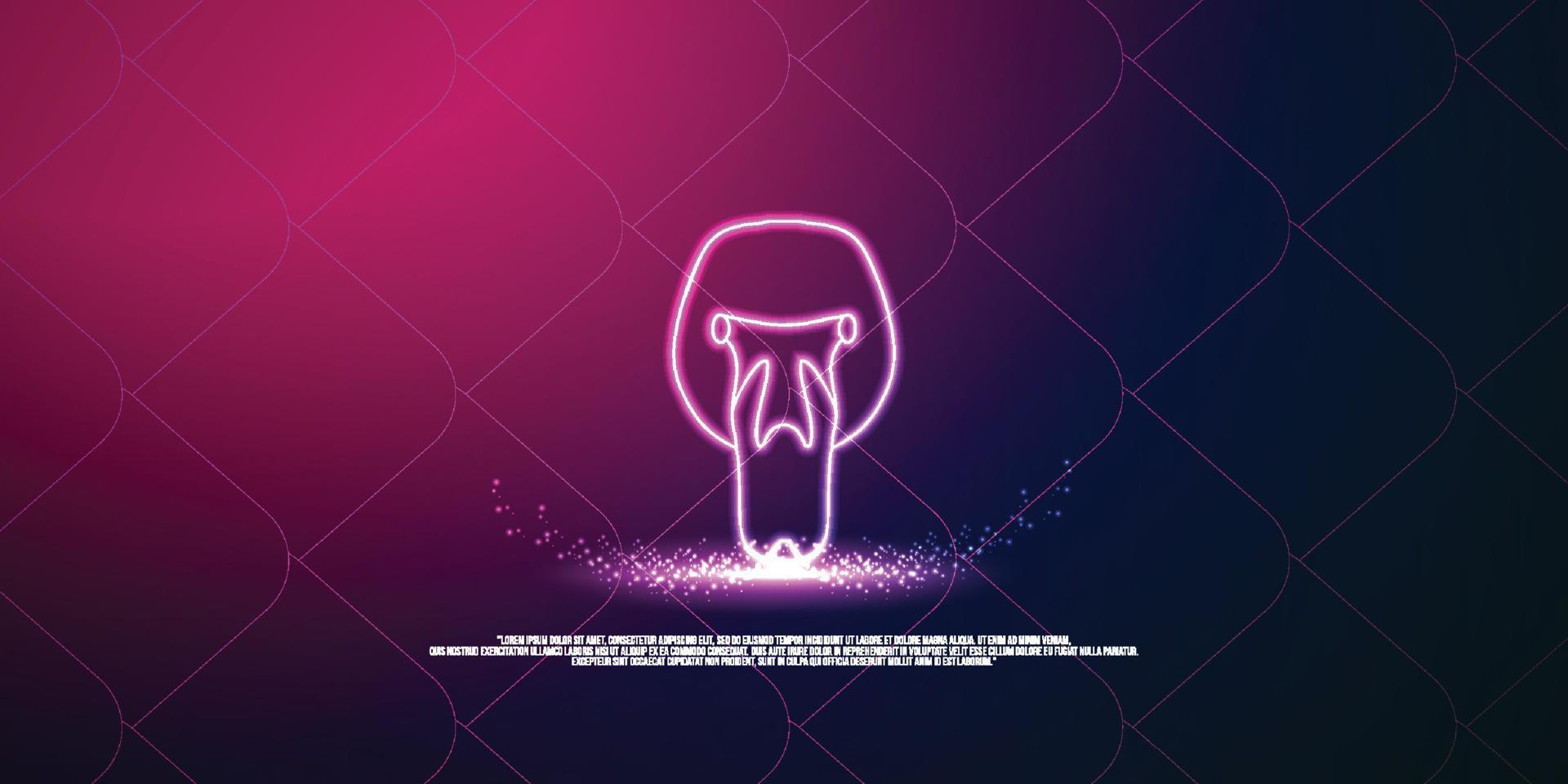 conceito digital animal, design de estilo de partículas. estrutura de conexão leve de wireframe, banner, logotipo, etiqueta e pôster, ilustração vetorial vetor