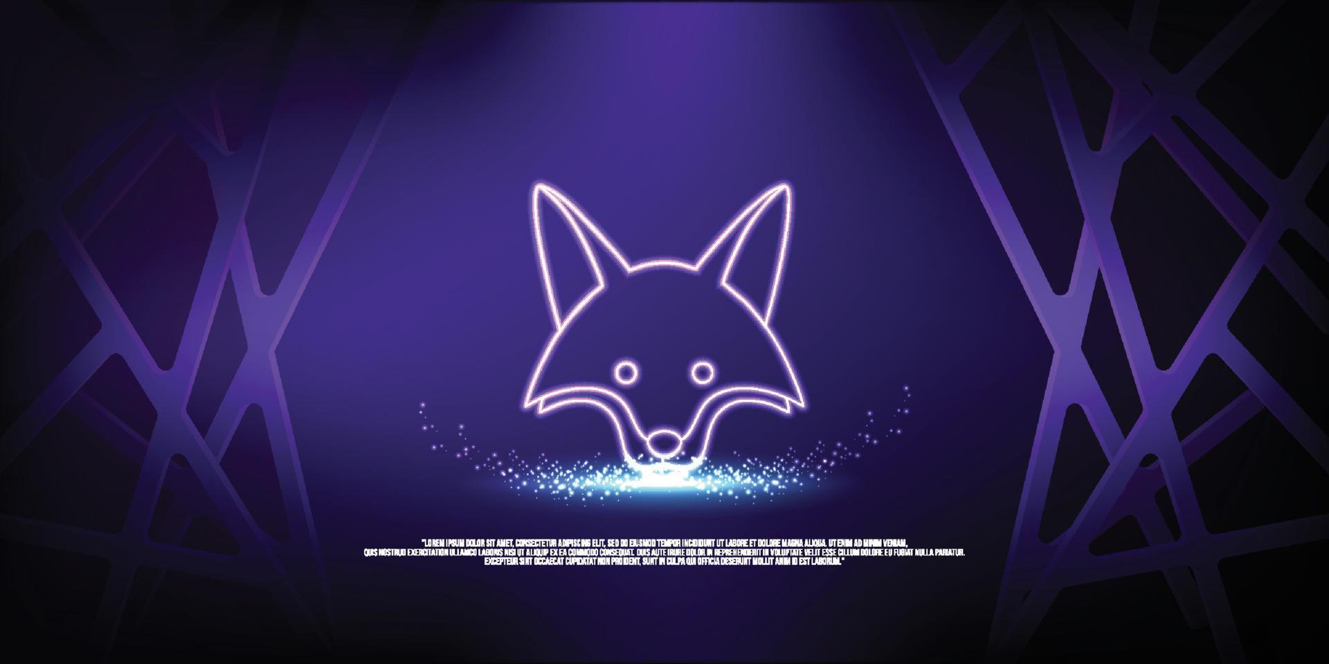 conceito digital animal, design de estilo de partículas. estrutura de conexão leve de wireframe, banner, logotipo, etiqueta e pôster, ilustração vetorial vetor