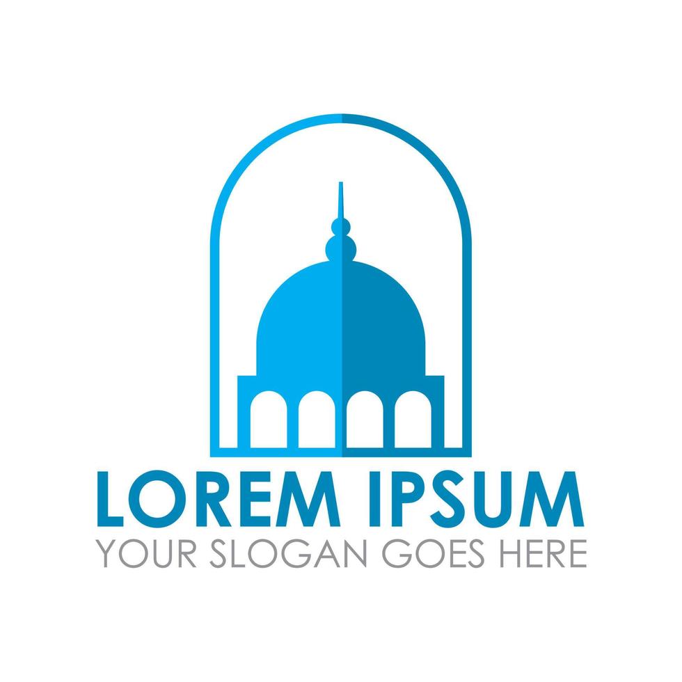 vetor de mesquita, vetor de logotipo islâmico