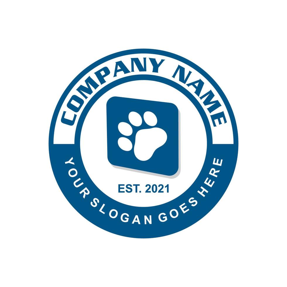 logotipo de cuidados com animais de estimação, logotipo veterinário vetor