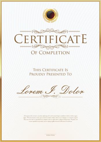 Certificado vetor