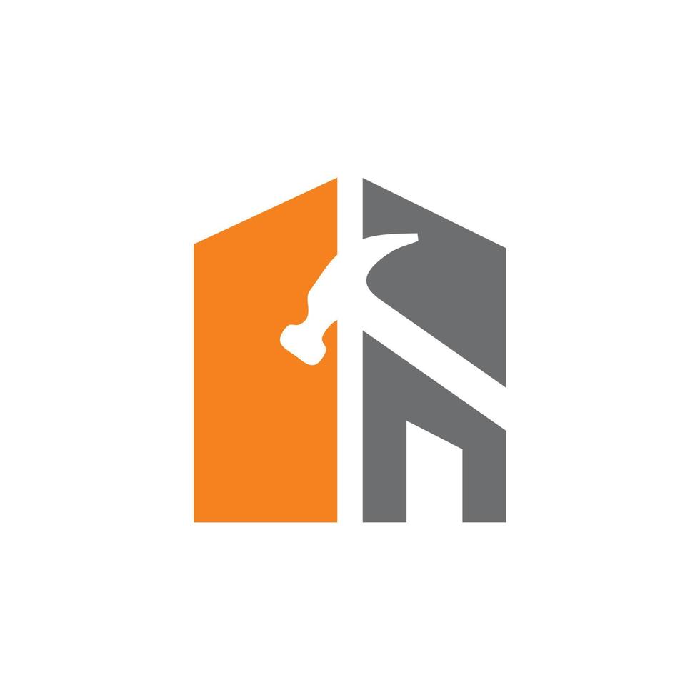 logotipo imobiliário, logotipo de casa de reparo vetor