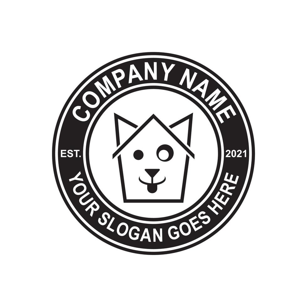 logotipo de cuidados com animais de estimação, vetor de logotipo veterinário