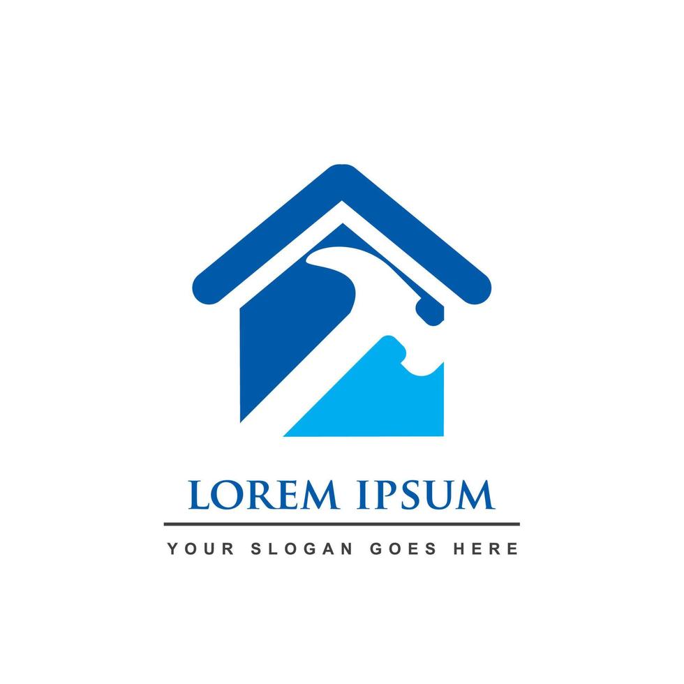 logotipo de reparo imobiliário, logotipo de ferramentas de casa vetor