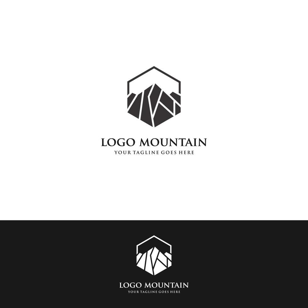 ícone do logotipo da montanha. vetor