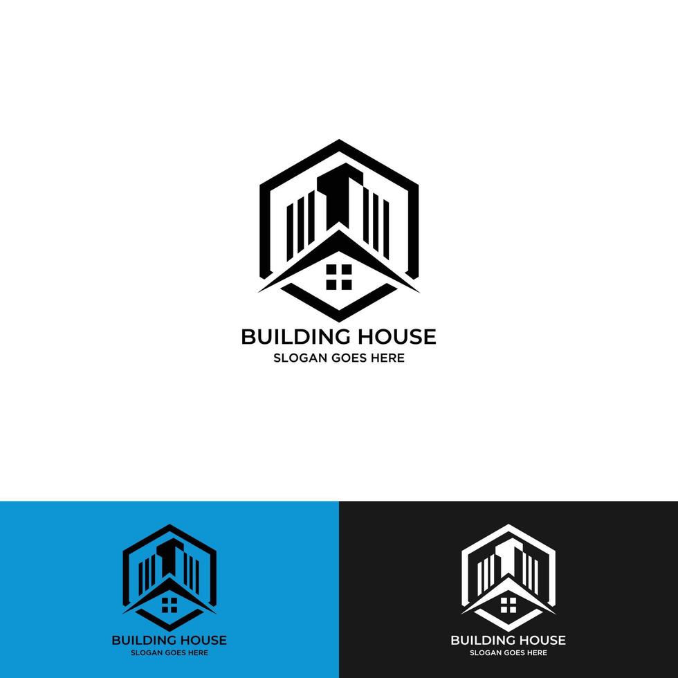 logotipo da casa de construção vetor