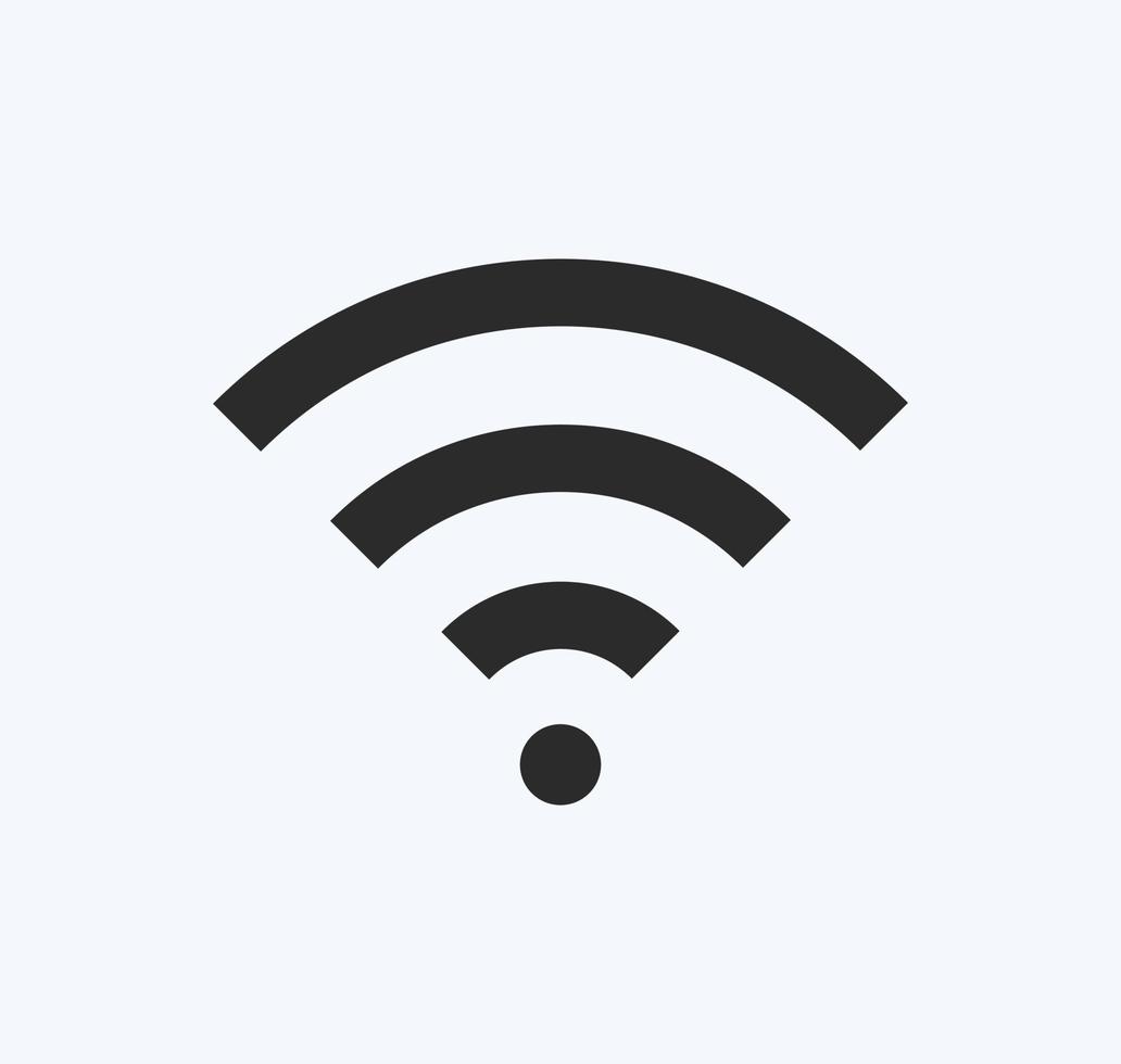 sinal wi-fi ícone sinal vector cor preta