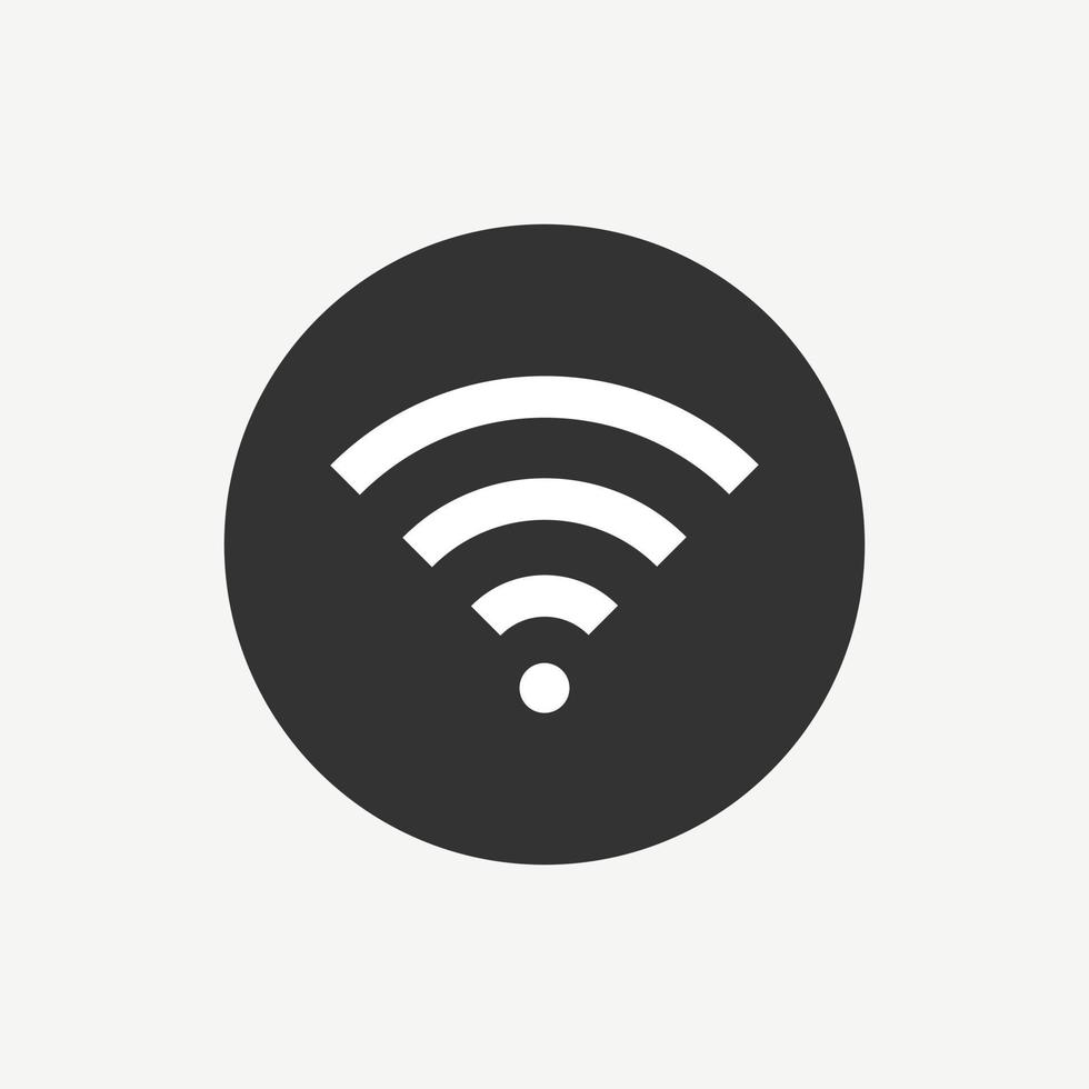 sinal wi-fi ícone sinal vector cor preta