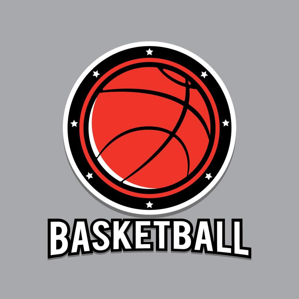 logotipo profissional moderno para eventos de jogos de basquete vetor