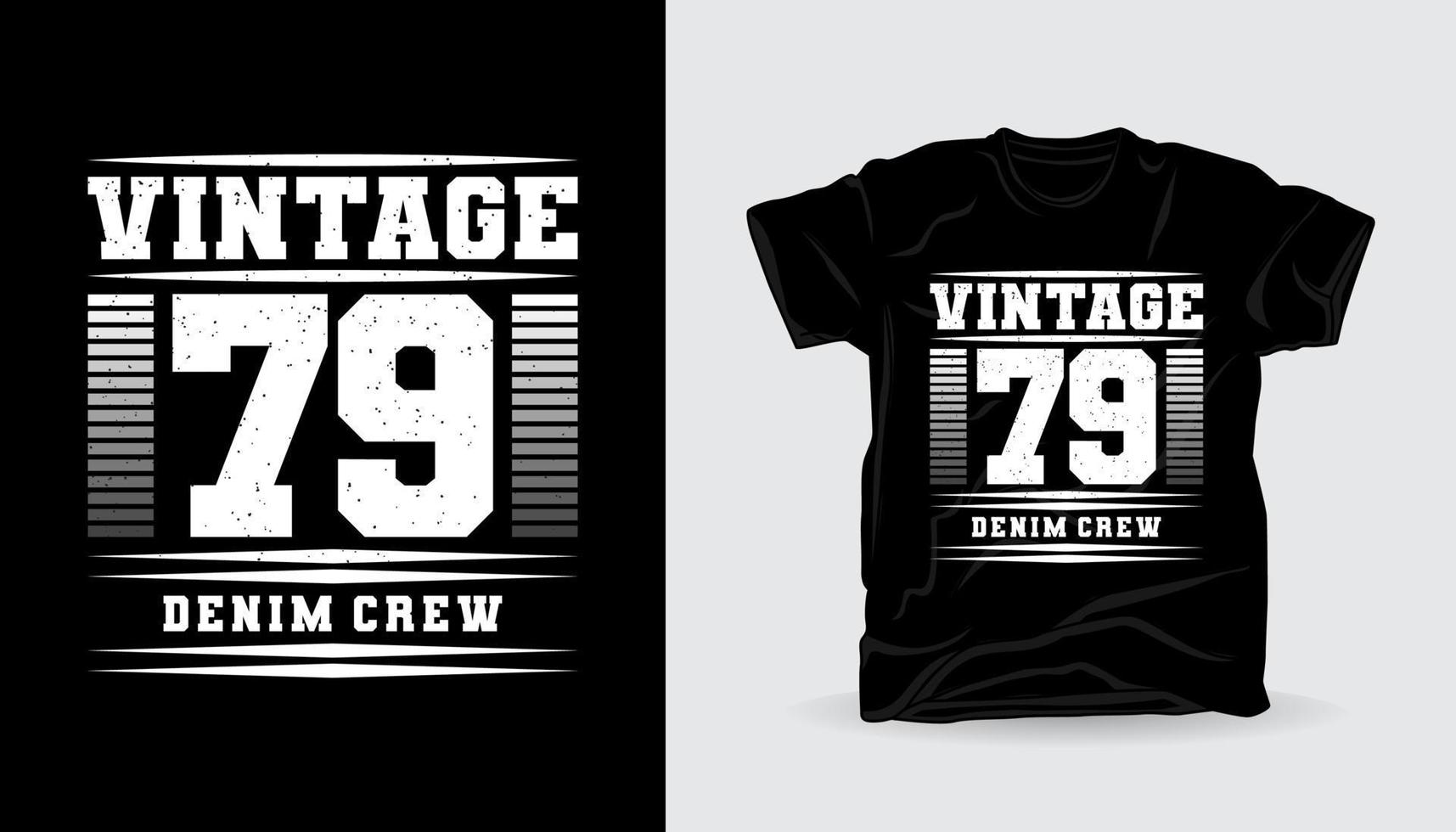 design de impressão de t-shirt de tipografia vintage setenta e nove vetor