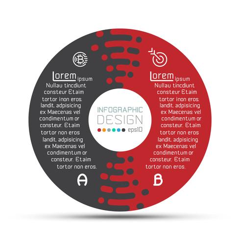 Rótulos de círculo de negócios forma infográfico grupos bar. vetor